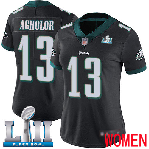Women Philadelphia Eagles 13 Nelson Agholor Black Alternate Vapor Untouchable NFL Jersey Limited Player